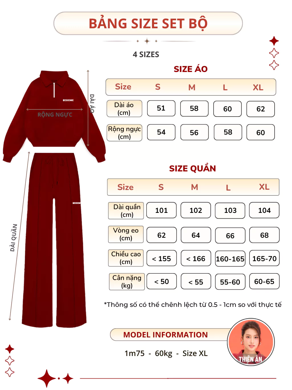 [LINK SALE]Set Bộ Dài ECOCHIC B191 Áo Crop Halfzip Quần Suông Dây Rút Cạp Cao Chất Liệu Vải Sợi Xaomi Cao Cấp Chính Hãng