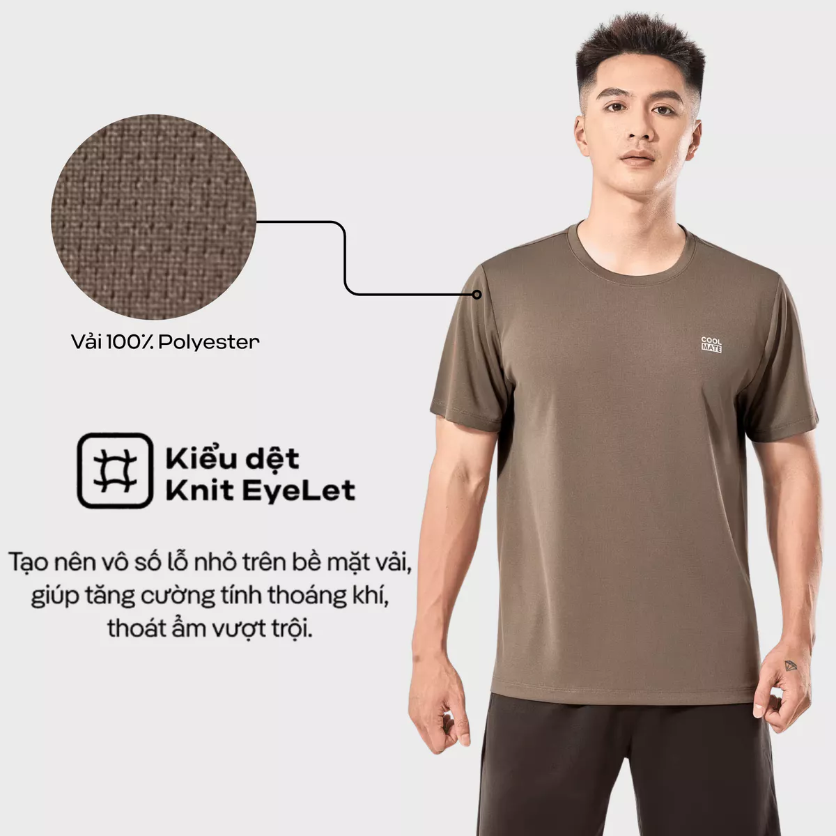 ÁO THUN thể thao nam ProMax S1, áo tập Gym, chạy bộ Pickleball, Tennis thoáng khí, thấm hút Coolmate