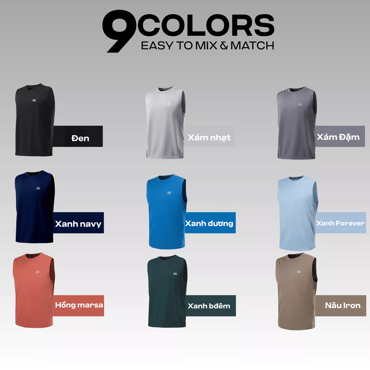 Áo sát nách Sleeveless tanktop thể thao Active Essentials thấm hút tốt vải thoáng mát Coolmate