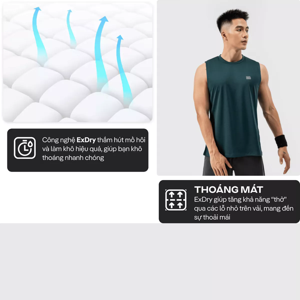 Áo sát nách Sleeveless tanktop thể thao Active Essentials thấm hút tốt vải thoáng mát Coolmate