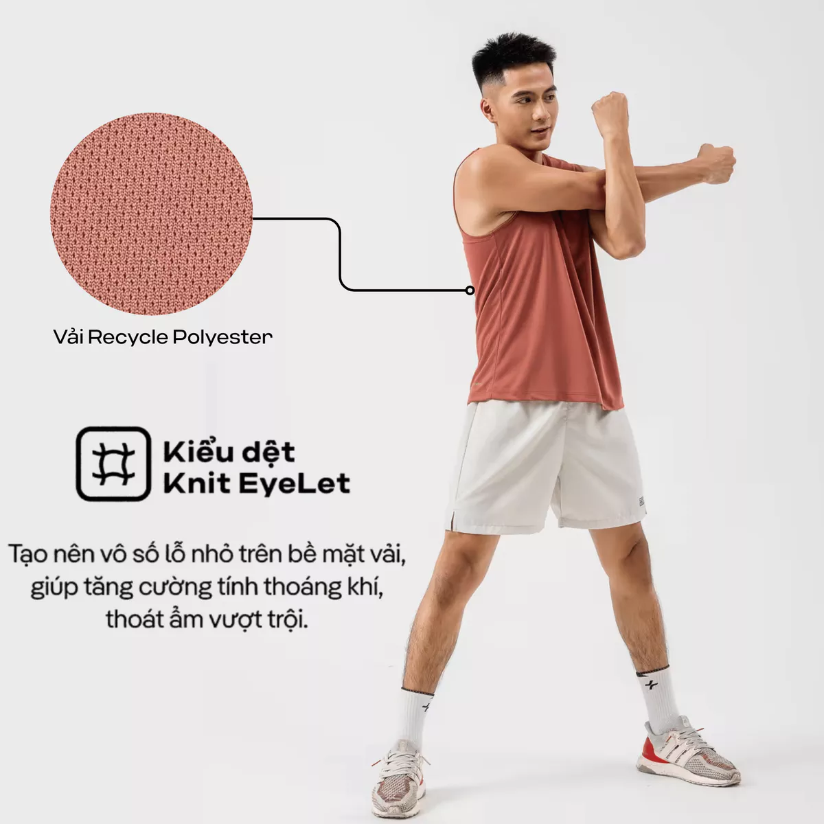 Áo sát nách Sleeveless tanktop thể thao Active Essentials thấm hút tốt vải thoáng mát Coolmate