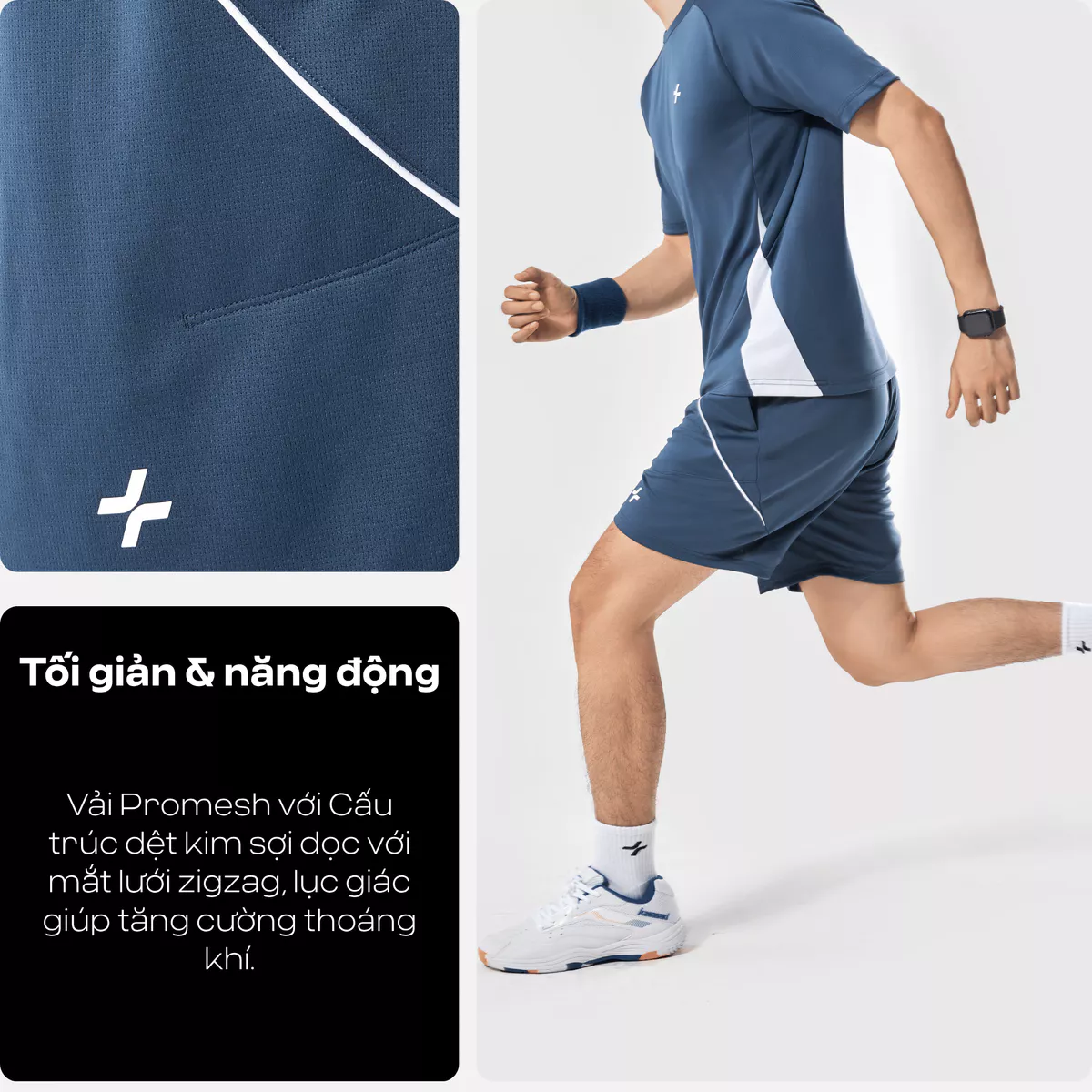 Quần Short thể thao nam Pickleball Tennis Promax FlexLine Active thoải mái thấm hút TỐT Coolmate