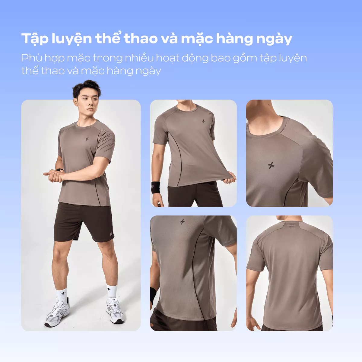 Áo thun Tshirt thể thao nam Pickleball Tennis FlexLine Active thấm hút, thoáng khí, Coolmate