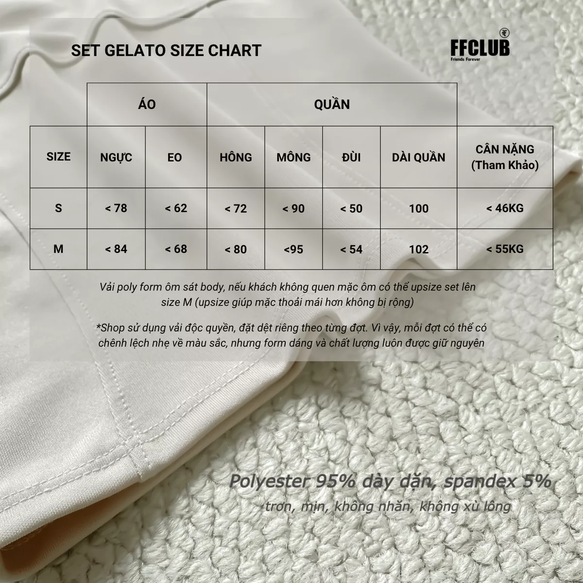 Áo Body GELATO thun Poly dày dặn FFCLUB