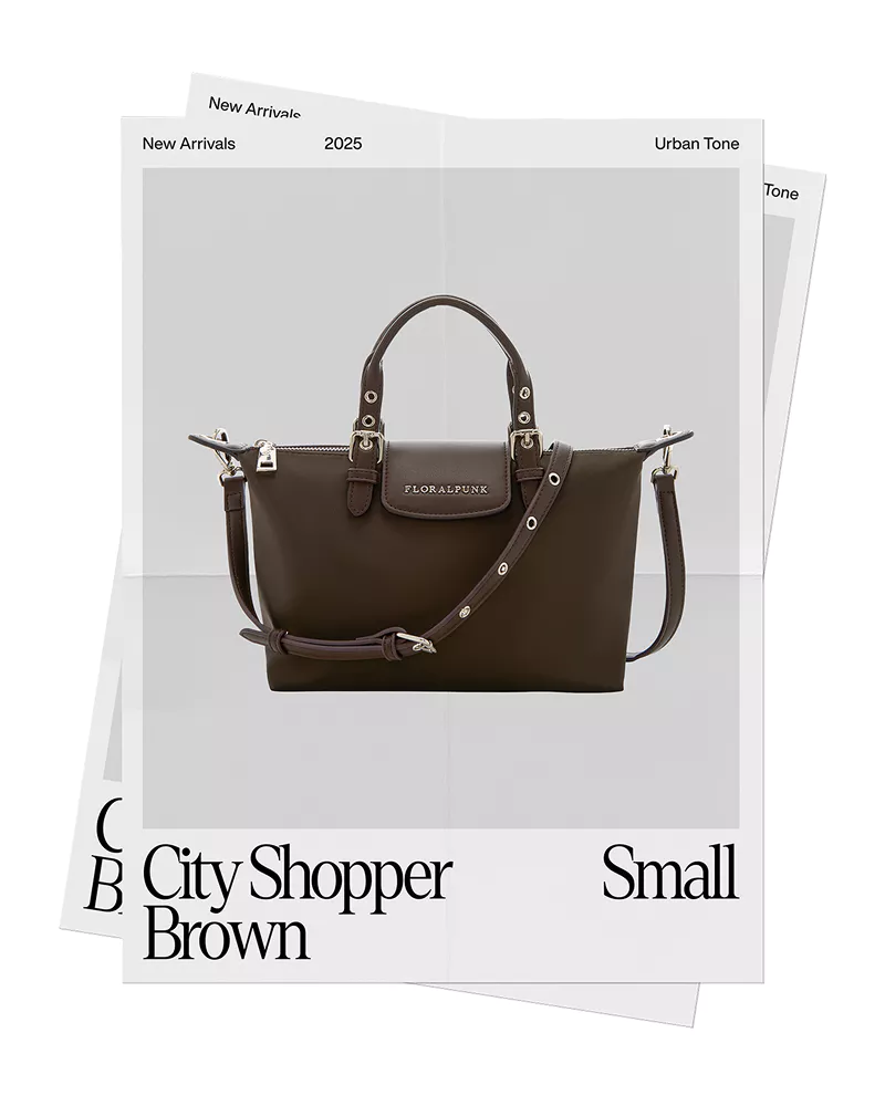 Túi Xách Floralpunk City Shopper Small - Màu Nâu - Chất liệu Nylon cao cấp - Đeo chéo/Xách tay