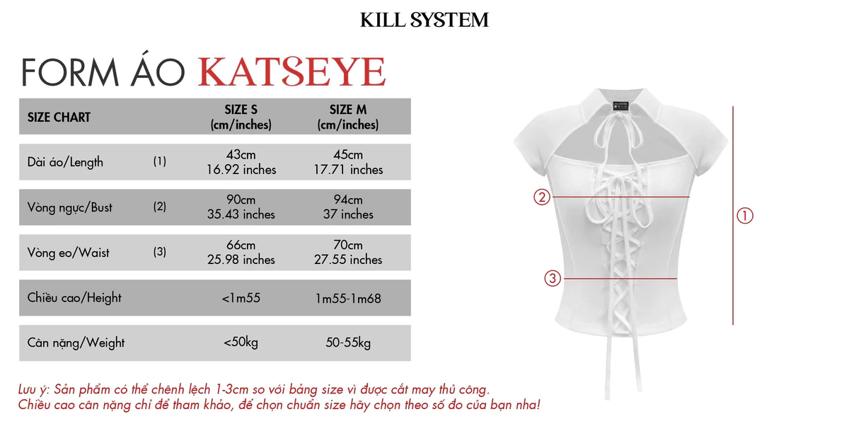 Áo khoét ngực ôm eo cột nơ KATSEYE - KILLSYSTEM