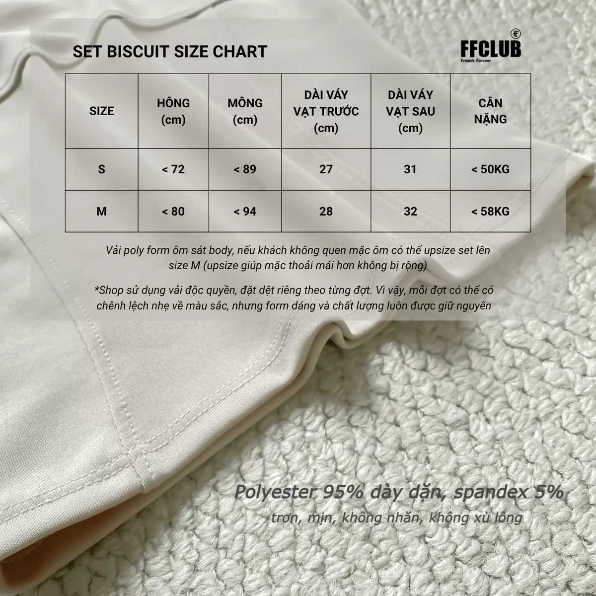 [XÃ KHO] Áo lệch vai BISCUIT & Chân váy Poly 2 lớp FFCLUB