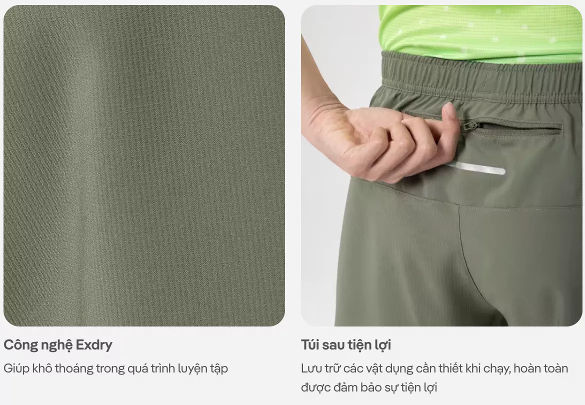 Quần short nam thể thao chạy bộ Running Essentials 5 inch thoải mái, co giãn, thấm hút Coolmate