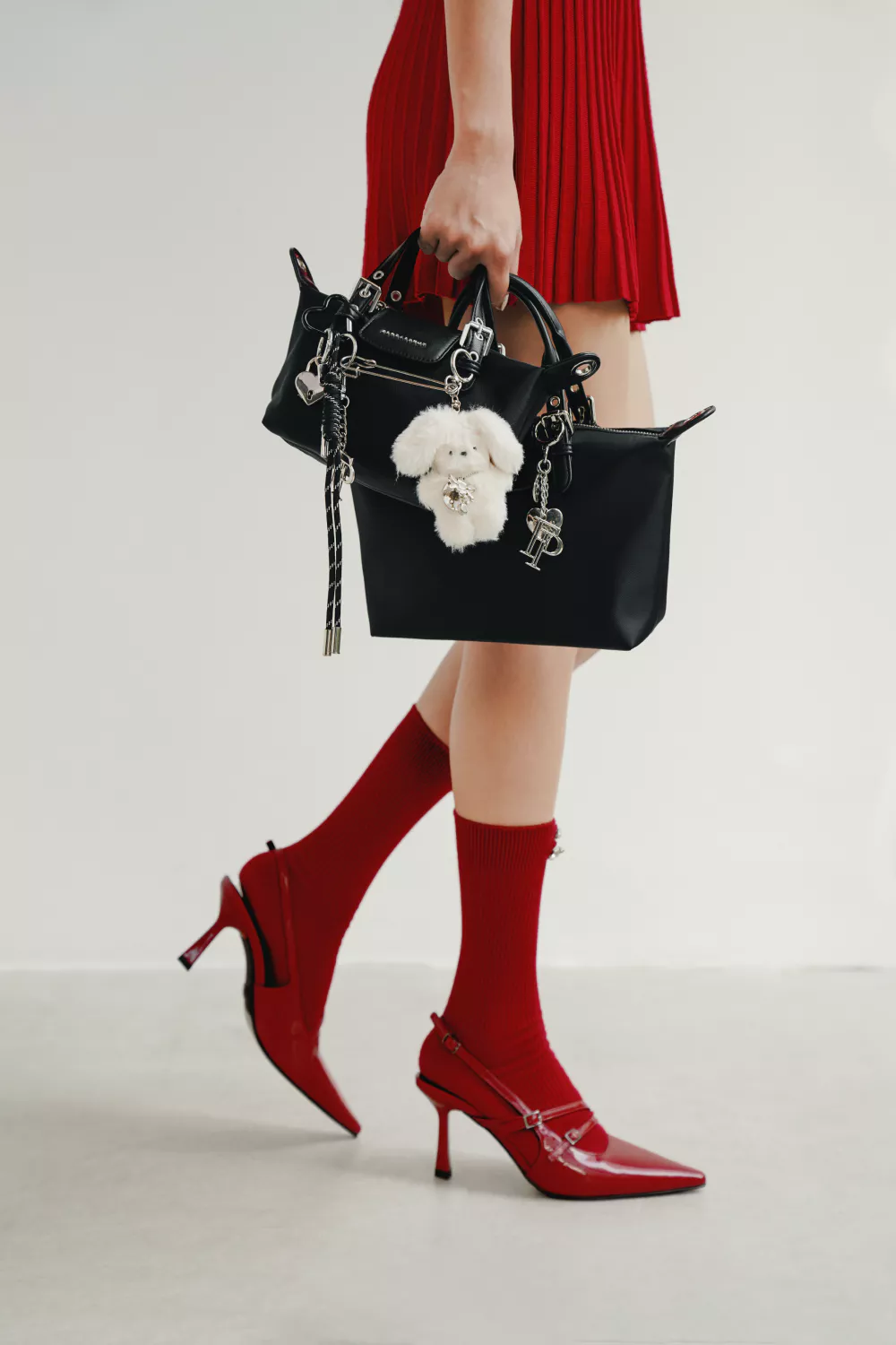 Túi Xách Floralpunk City Shopper Mini - Black - Nylon Cao Cấp, Quai Da PU - Đeo Chéo/Xách Tay Thời Trang