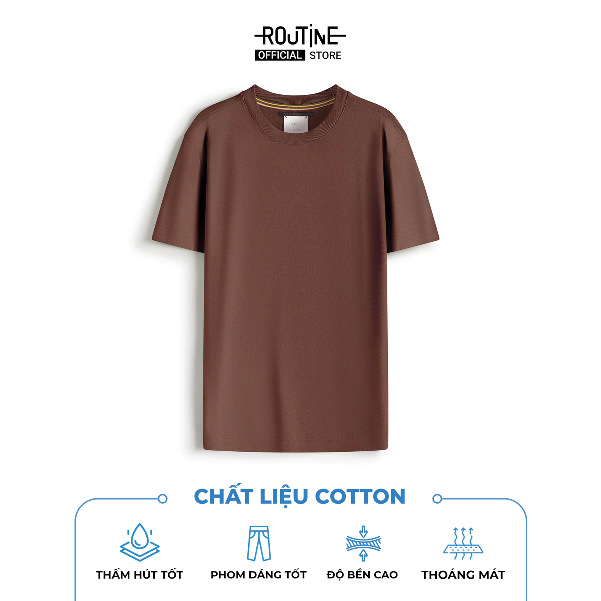 [ĐƠN 699K TẶNG VỚ] Áo Thun Tay Ngắn Vải S.Café Form Fitted - Routine 10S25TSS079