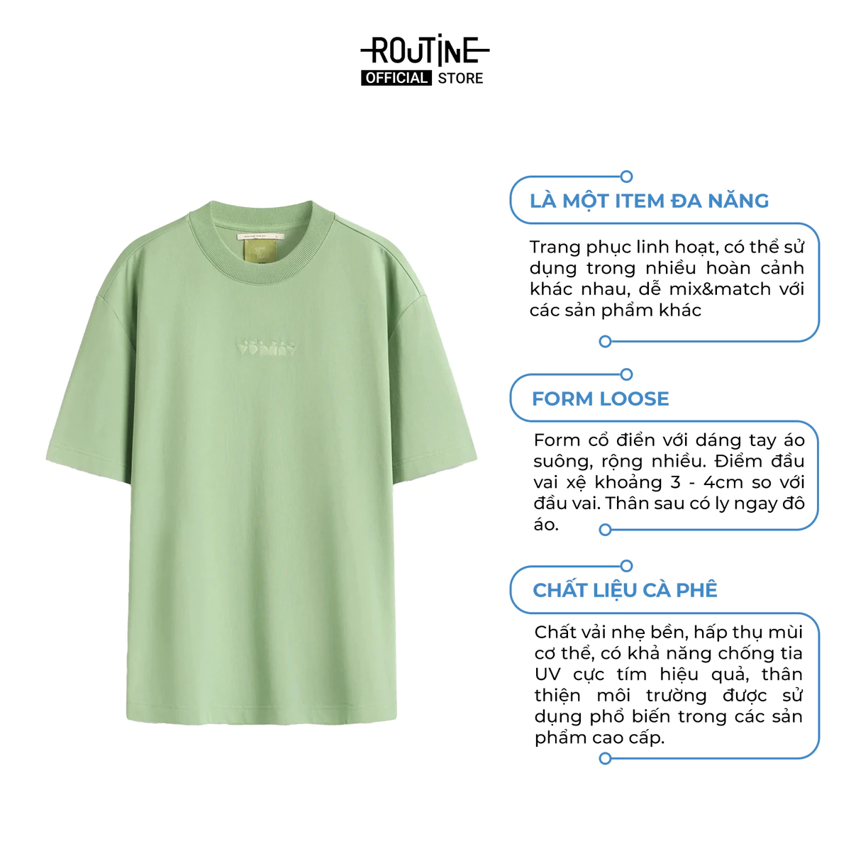 [ĐƠN 699K TẶNG VỚ] Áo Thun Tay Ngắn Vải S.Café Thêu Icon Form Loose - Routine 10S25TSS008