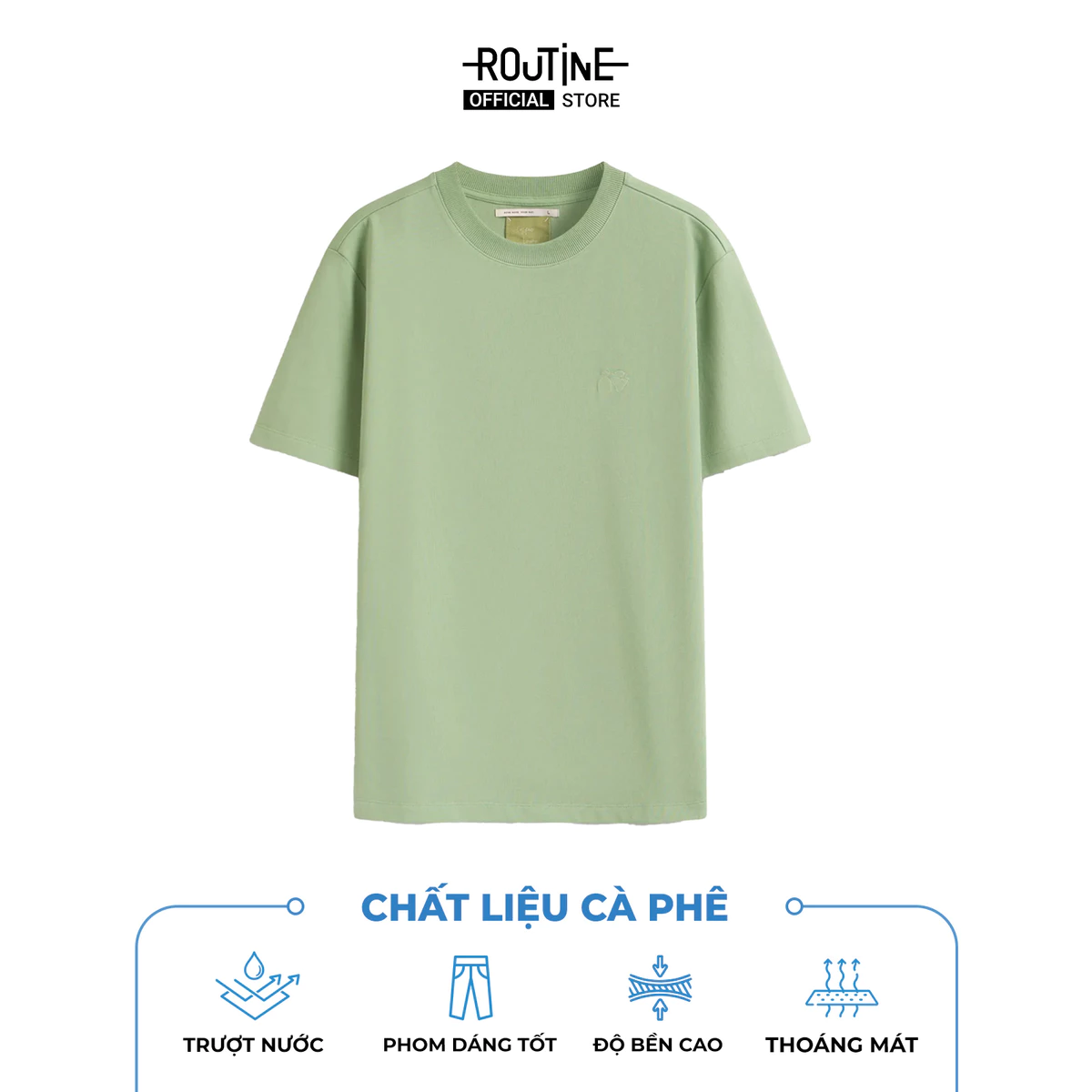 [ĐƠN 699K TẶNG VỚ] Áo Thun Tay Ngắn Vải S.Café Thêu Icon Form Fitted - Routine 10S25TSS006