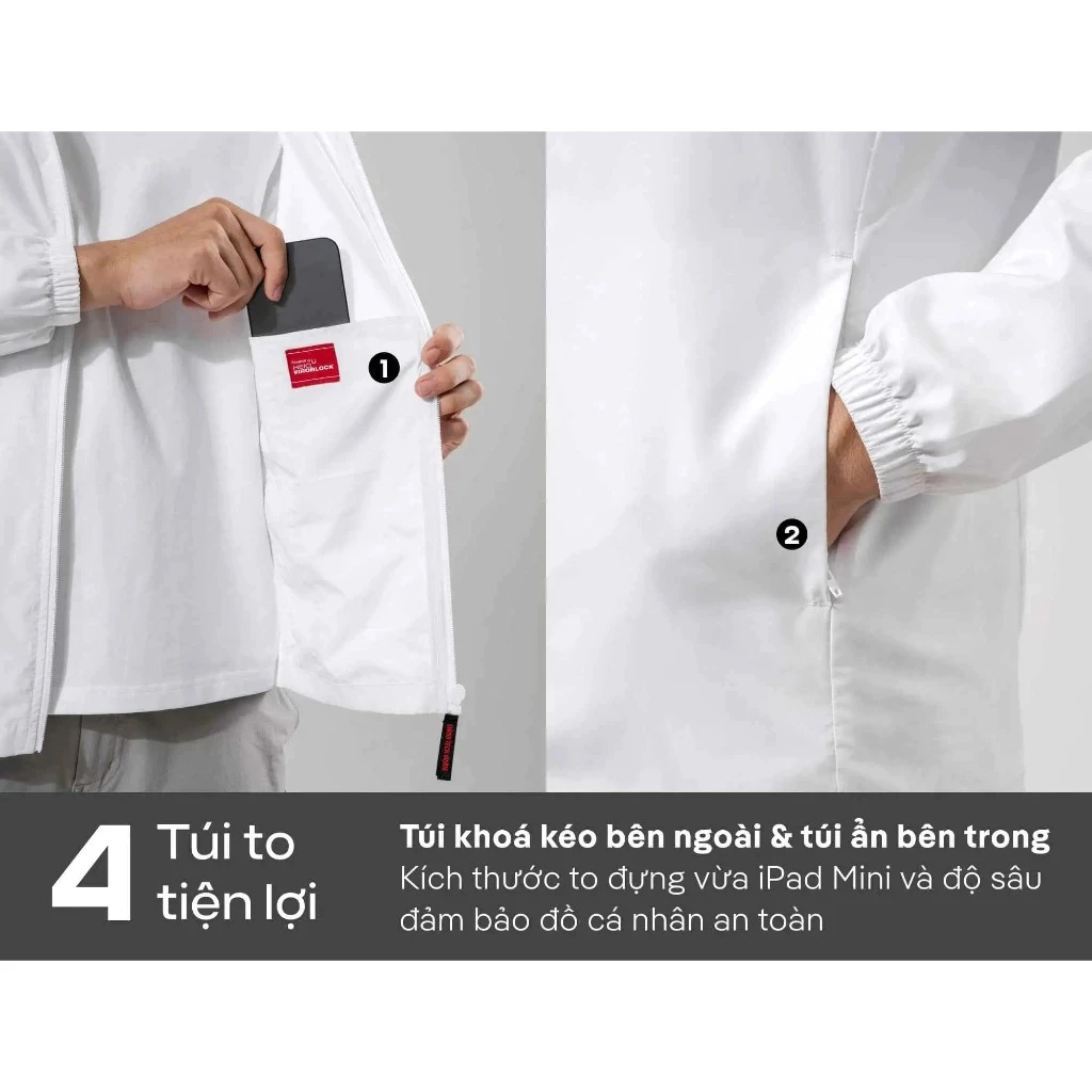 Áo khoác gió nam nữ unisex daily wear siêu nhẹ, trượt nước và chống tia UV Coolmate