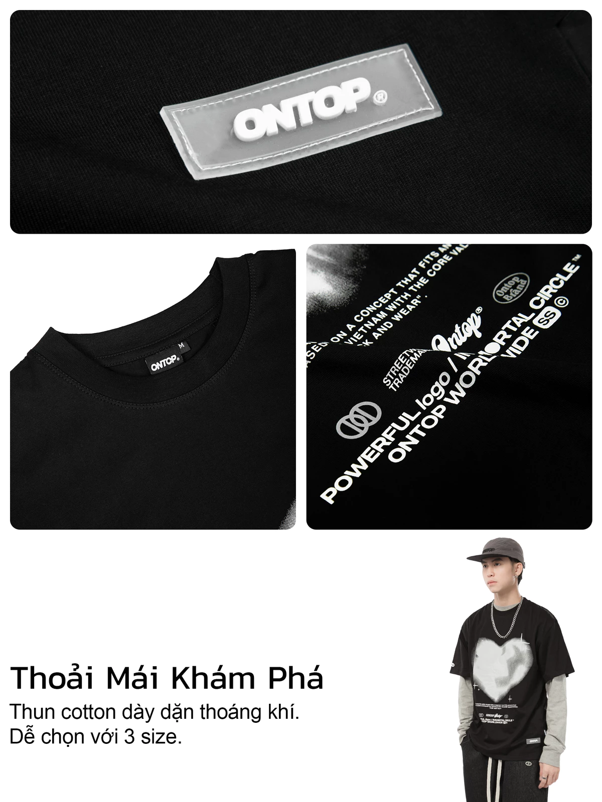 Áo thun hình trái tim ONTOP | O21-T9