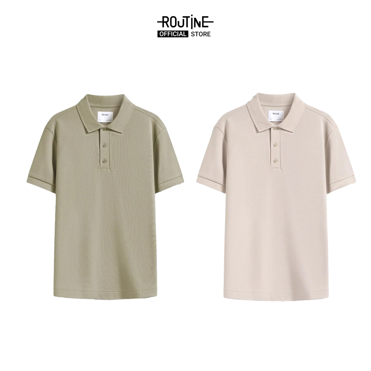 Áo Polo Nam Trơn Tay Ngắn Phối 3 Cúc Form Fitted - Routine 10F24POL014