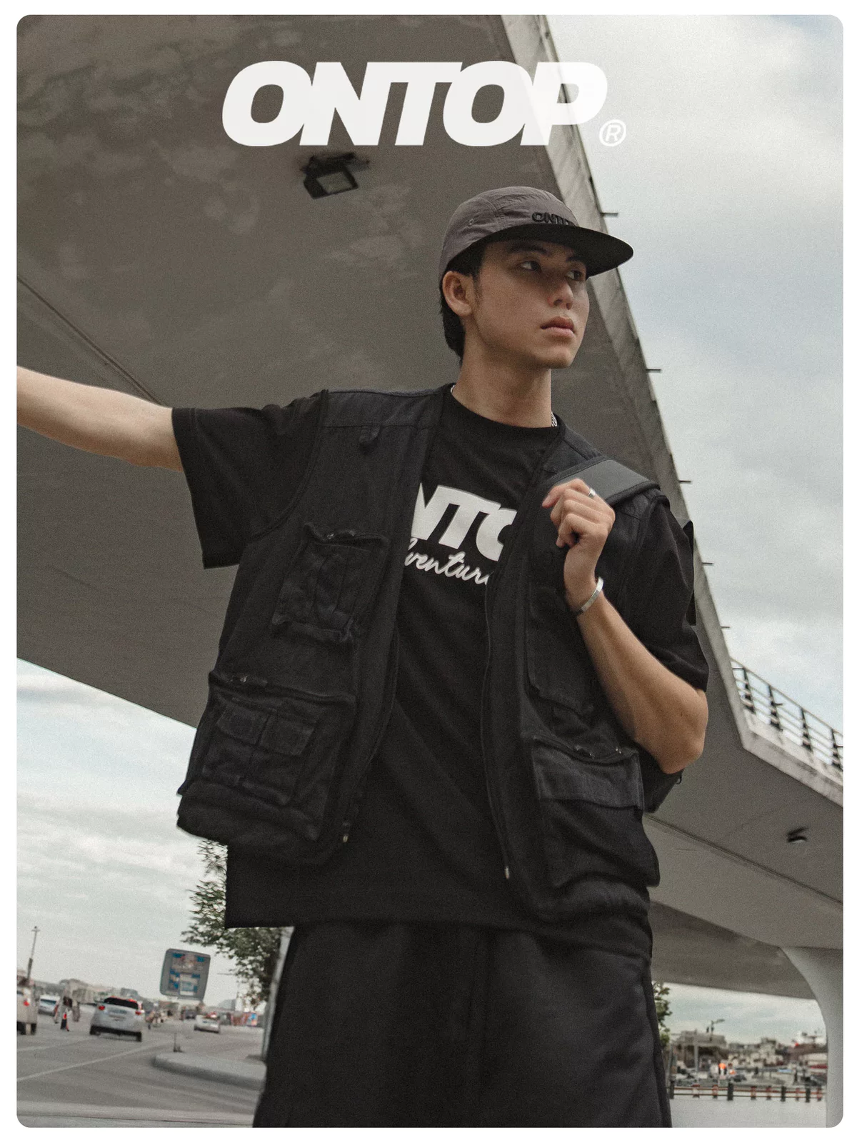 Áo thun xanh than nam ONTOP | O-T1-XDE