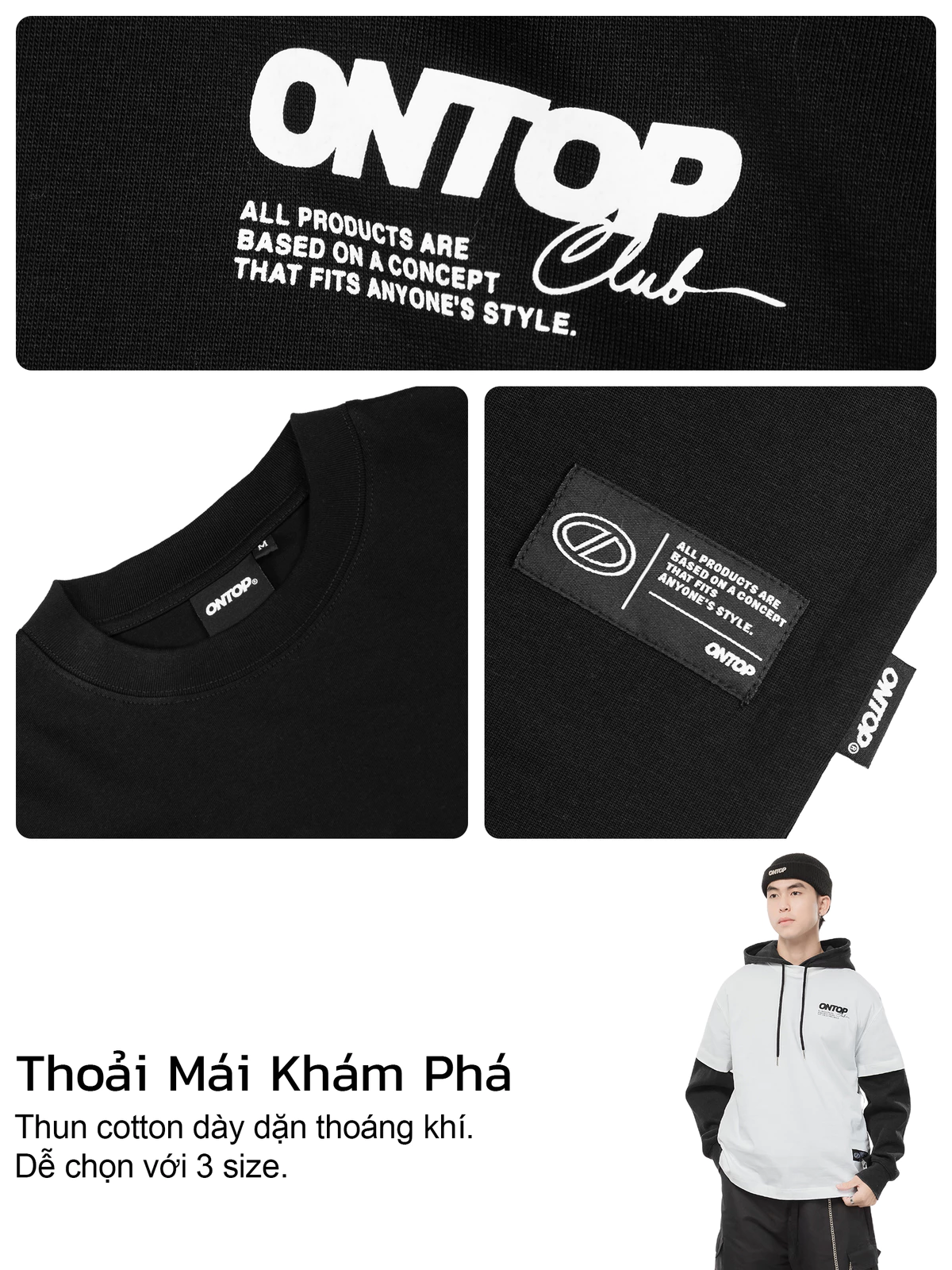 Áo form boxy nam ONTOP | O-T3-T