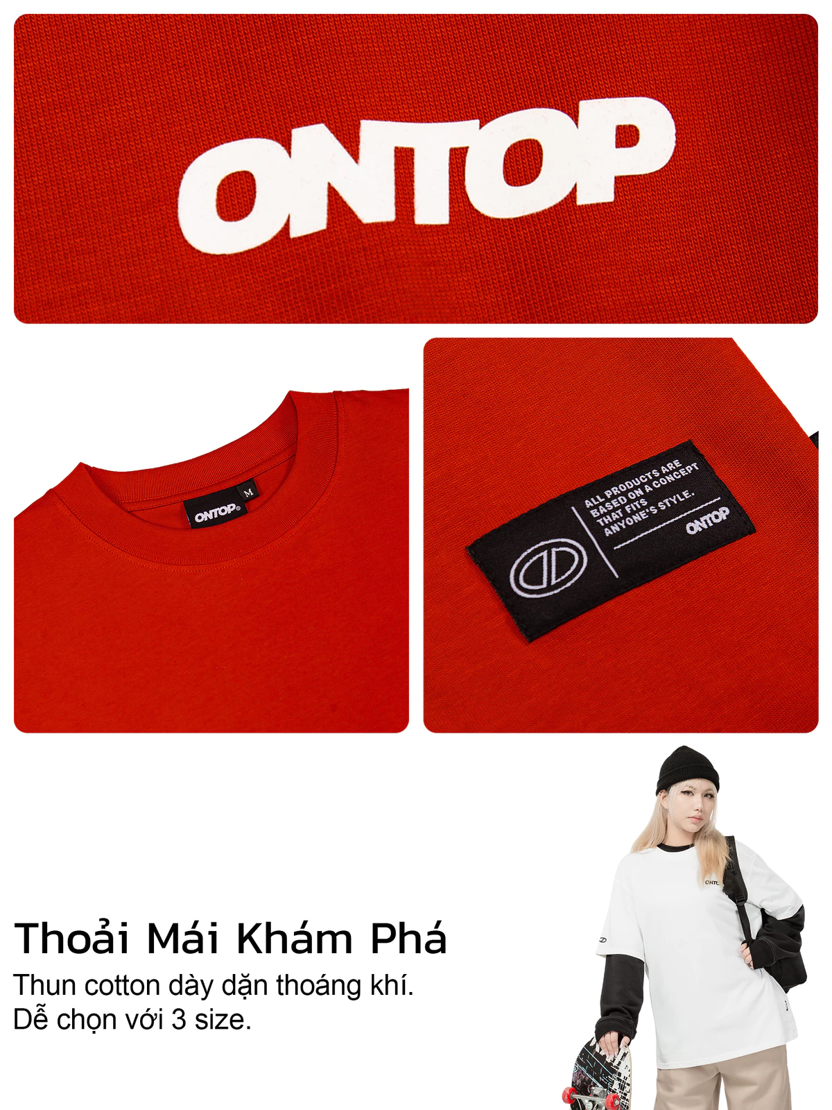 Áo phông nữ basic ONTOP | O-T4-K