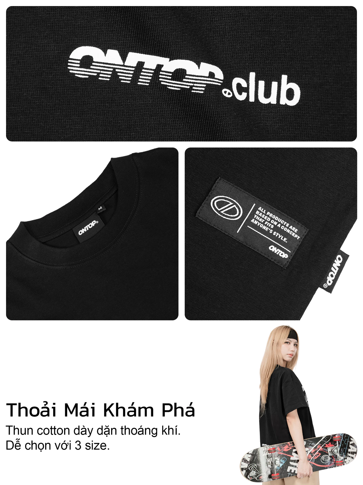 Áo thun boxy form rộng ONTOP | O-T8