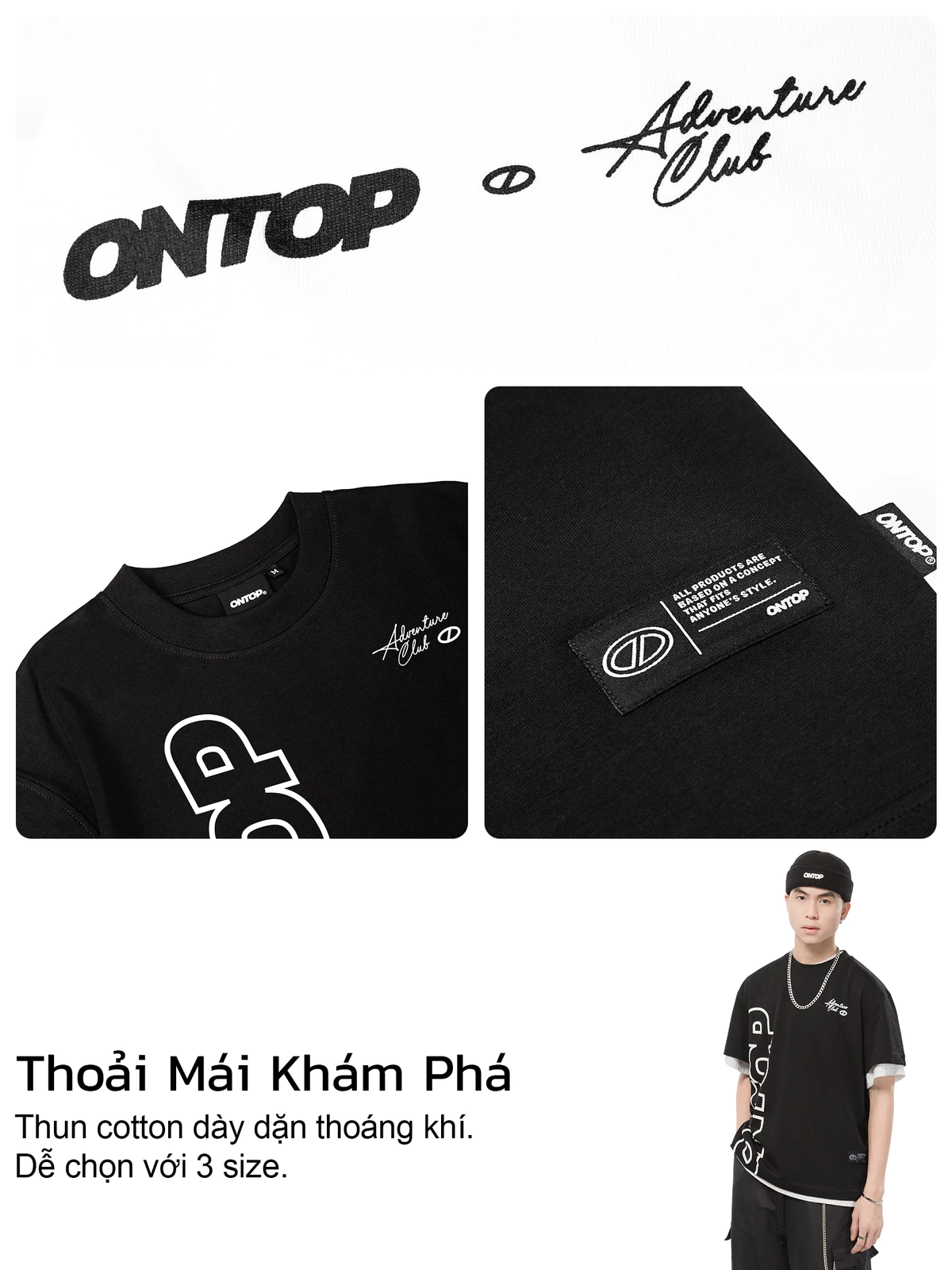 Áo thun boxy nam ONTOP | O-T9-D