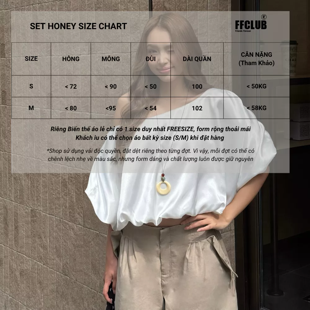 FFCLUB - Áo Bí thiết kế lệch vai tay bồng HONEY cho nữ