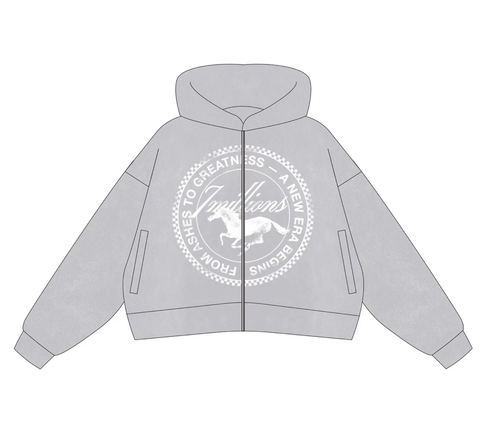 Áo khoác hoodie zip "7millions Reborn" boxy