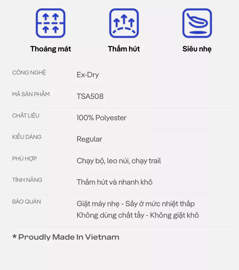 Áo thun chạy bộ unisex nam nữ thấm hút, nhanh khô, siêu nhẹ logo Coolmate