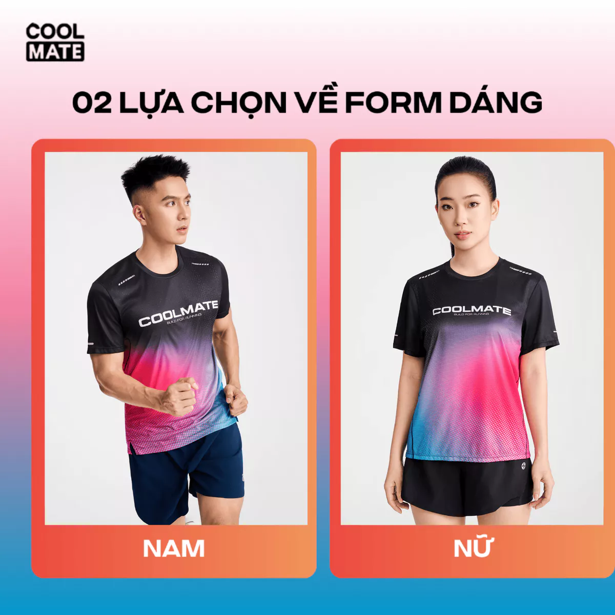 Áo thun chạy bộ unisex nam nữ thấm hút, nhanh khô, siêu nhẹ logo Coolmate
