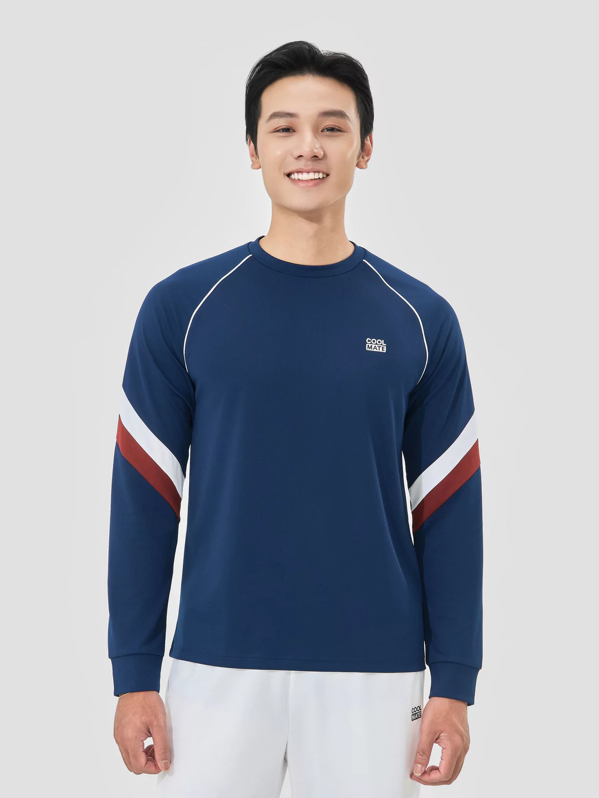 Set bộ thể thao nam Pickleball Promax Flexline Áo dài tay + Quần đùi thấm hút tốt Coolmate