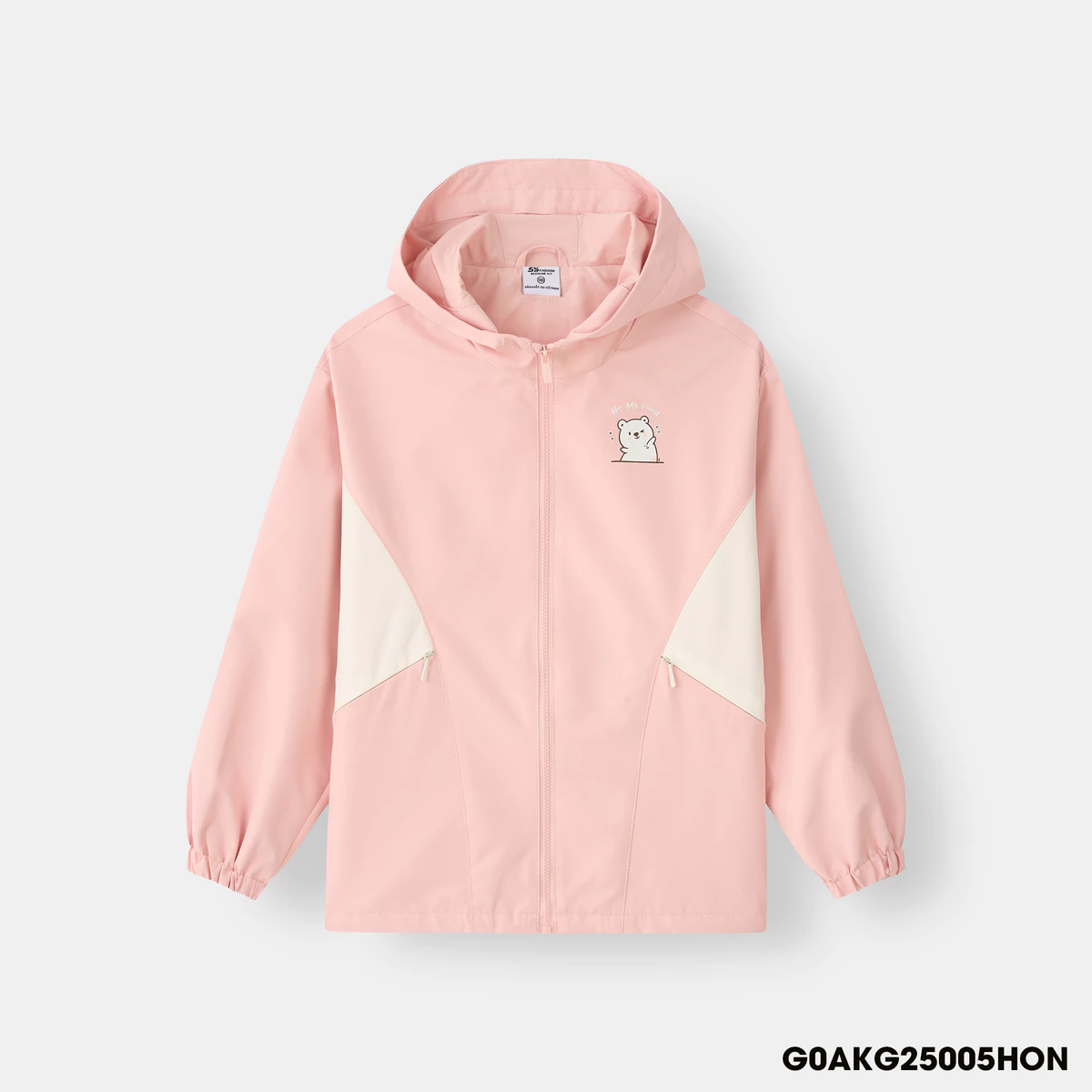 Áo Khoác Gió Bé Gái Dễ Thương 5S FASHION Can Phối Mũ Liền Ấm Áp G0AKG25005