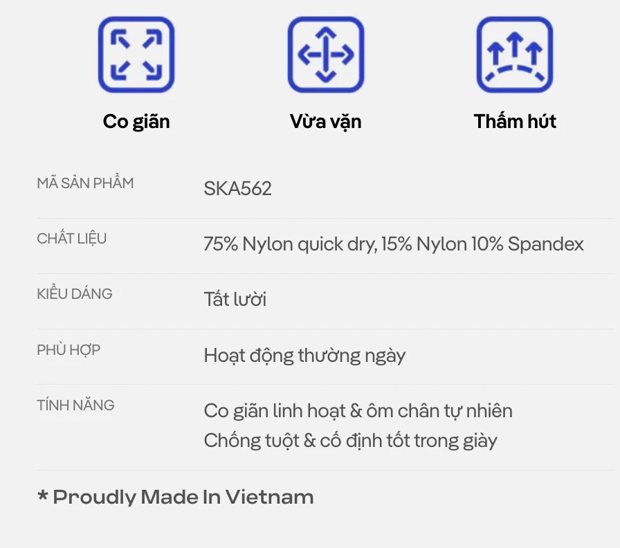 Tất Lười Nam Coolmate thoáng khí chống tuột