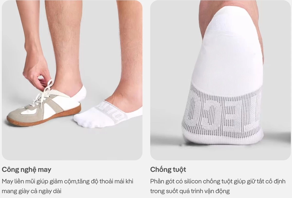 Tất Lười Nam Coolmate thoáng khí chống tuột