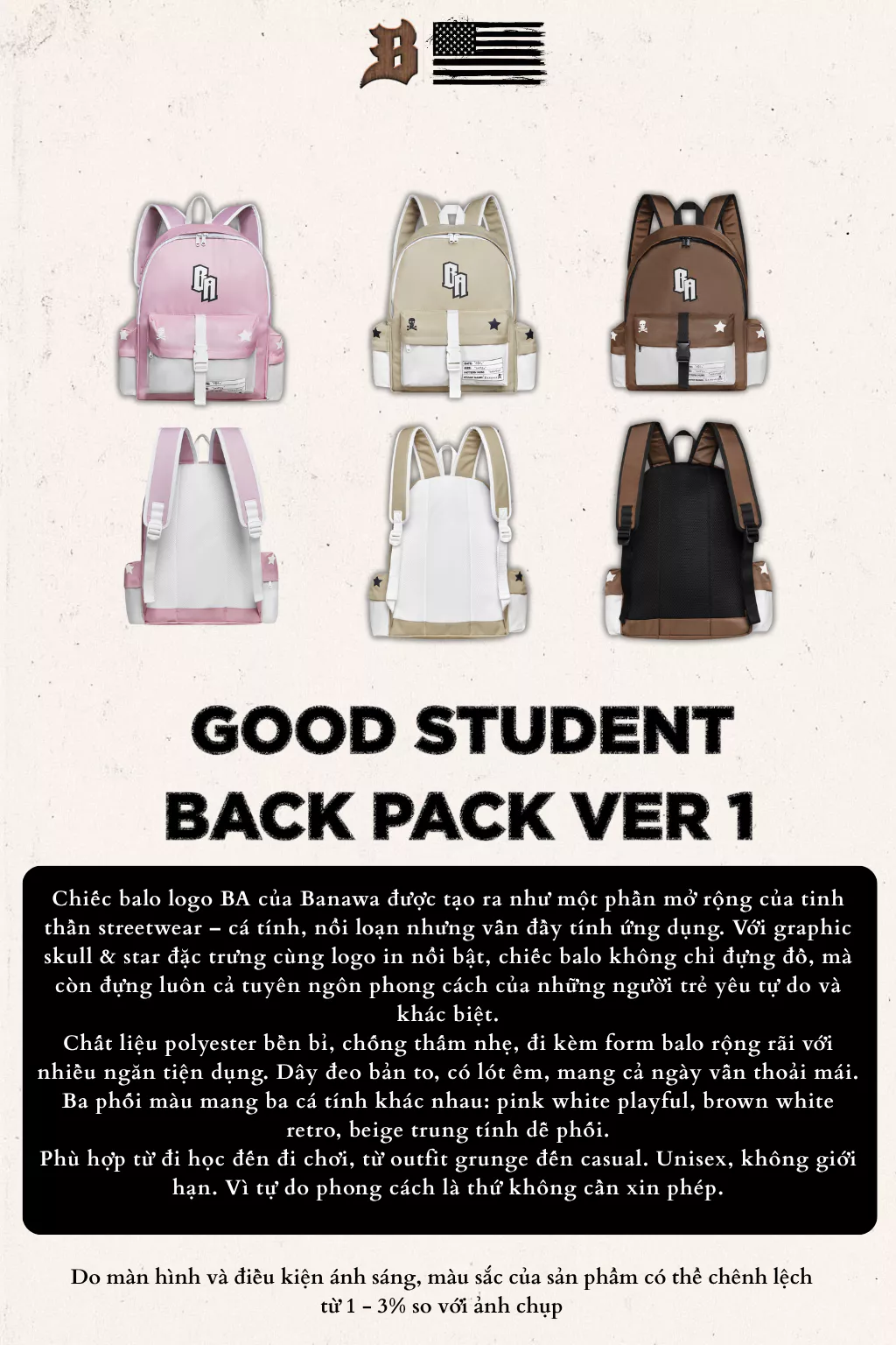 Balo Banawa - GOOD STUDENT PACKBACK VERSION 1