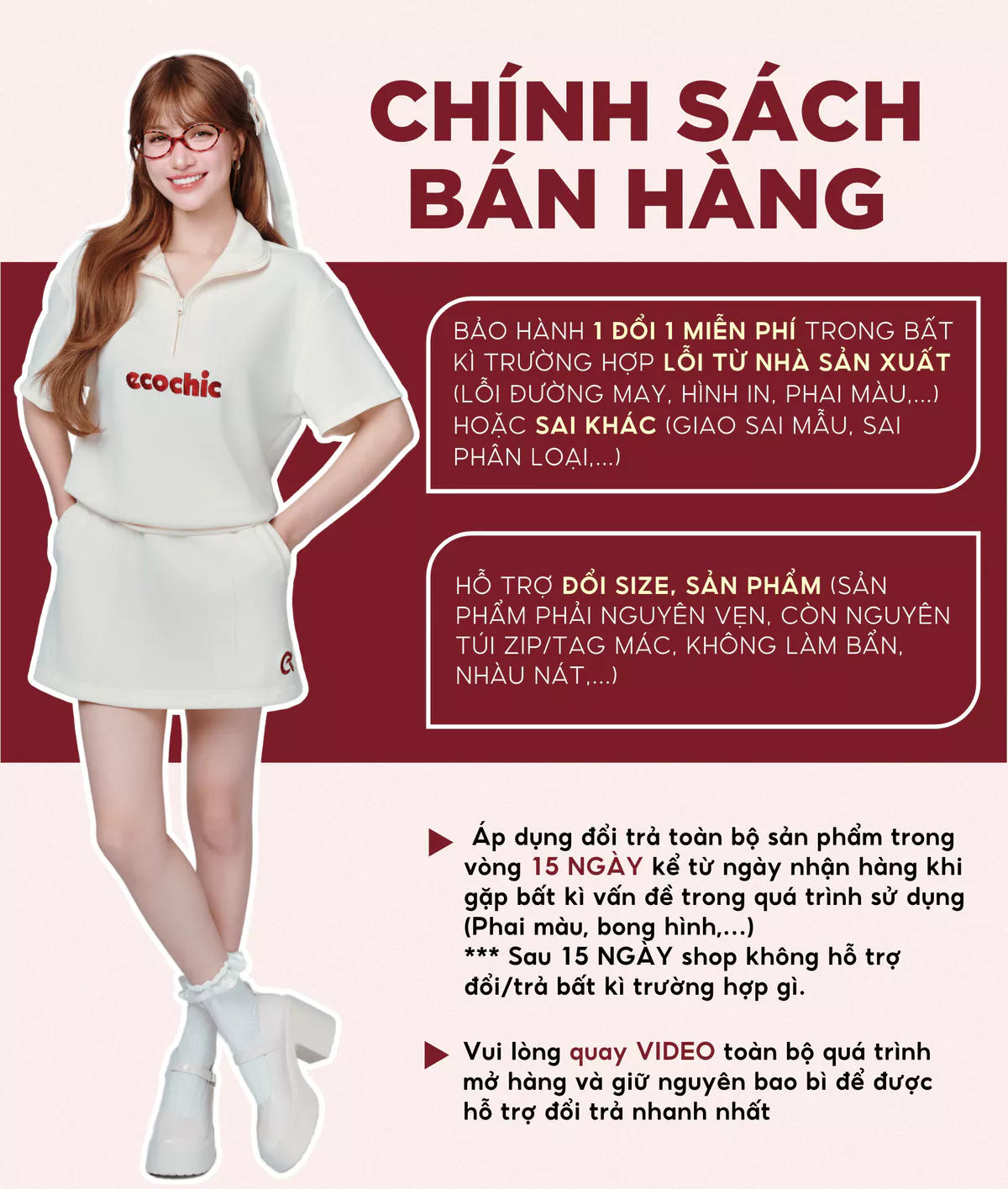 [ECOCHIC x CANIFA] Chân Váy Dài Ôm Nhẹ Xẻ Tà Dệt Gân Dọc Chất Liệu Cao Cấp Chính Hãng HNH EC04