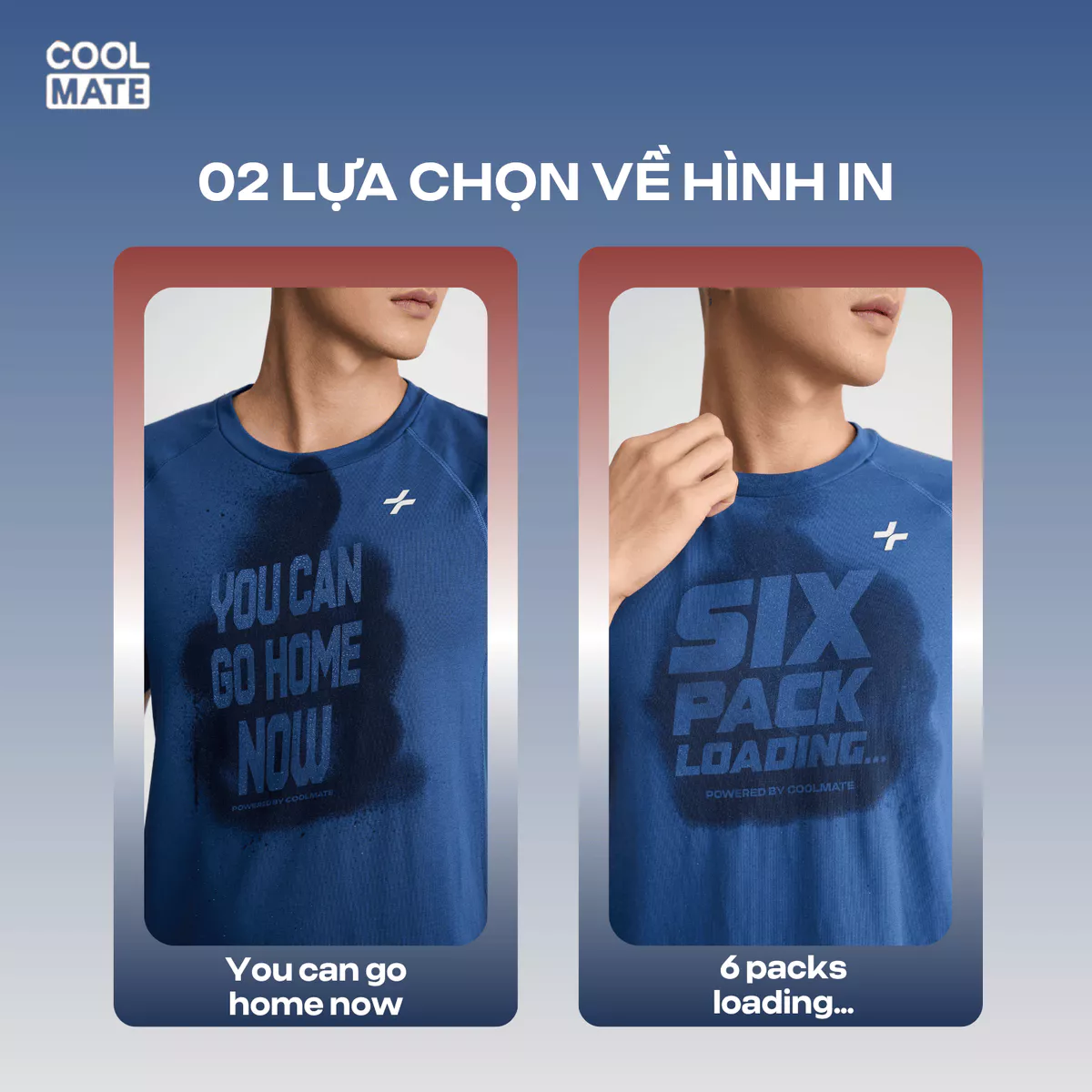 [VOUCHER 45%]Áo thun nam cotton thể thao, tập gym training công nghệ mới hidden graphic Coolmate