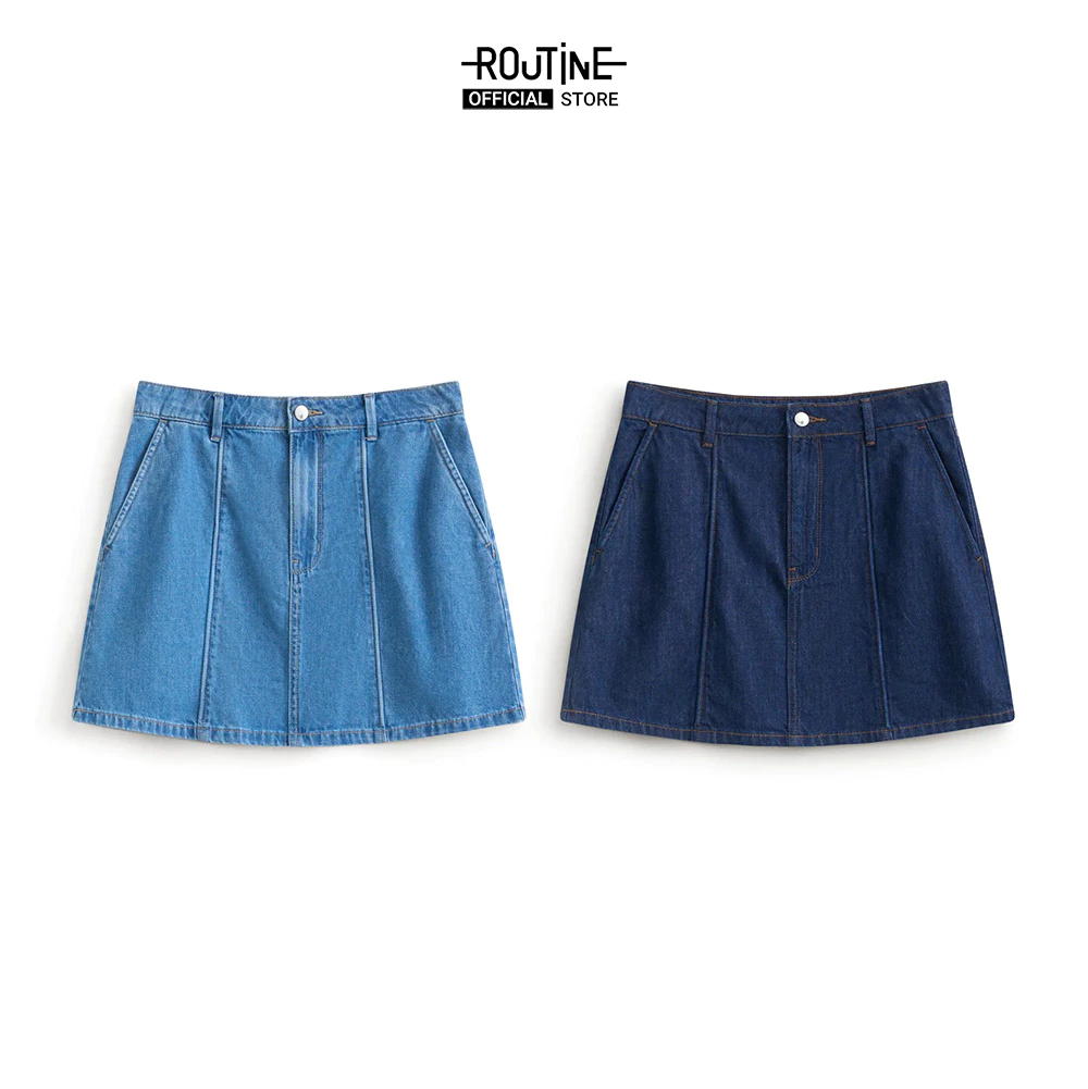 Chân Váy Denim Nữ Form A Line - Routine 10F25DSKW001