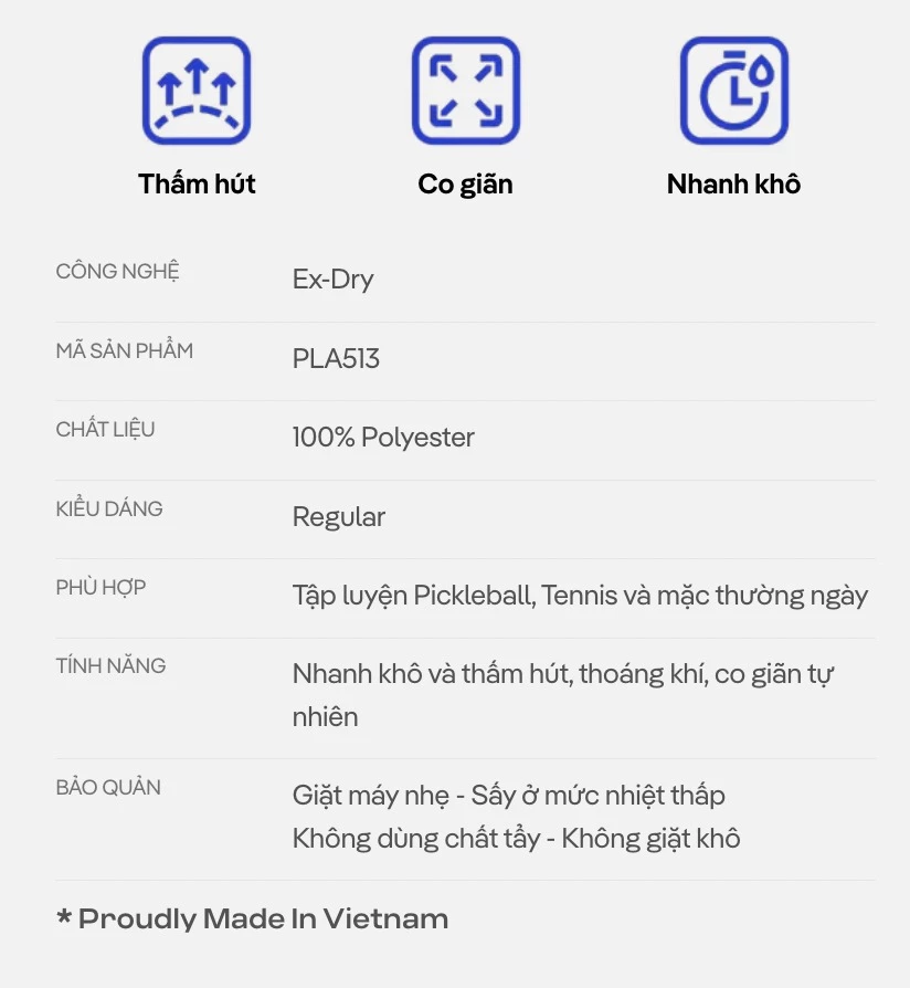 [VOUCHER 40%]Áo Polo thể thao Nam Pickleball Driveshot Essentials thấm hút, co giãn, nhanh khô Coolmate