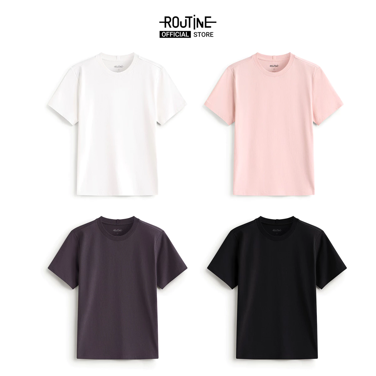 [ĐƠN 699K TẶNG VỚ] Áo Thun Nữ Tay Ngắn Trơn 100% Cotton Form Regular - Routine 10S24TSSW001