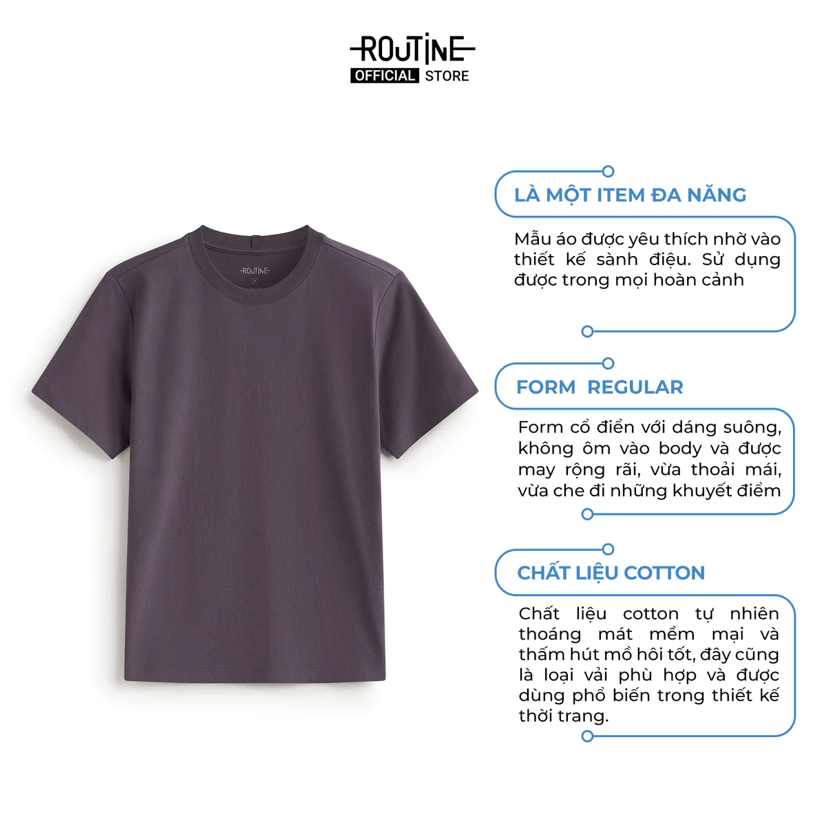 [ĐƠN 699K TẶNG VỚ] Áo Thun Nữ Tay Ngắn Trơn 100% Cotton Form Regular - Routine 10S24TSSW001