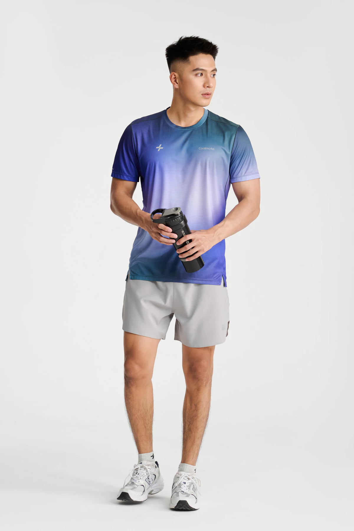 Áo Thun thể thao nam chạy bộ Running Graphic Aurora Flow siêu nhẹ, thoáng khí Coolmate