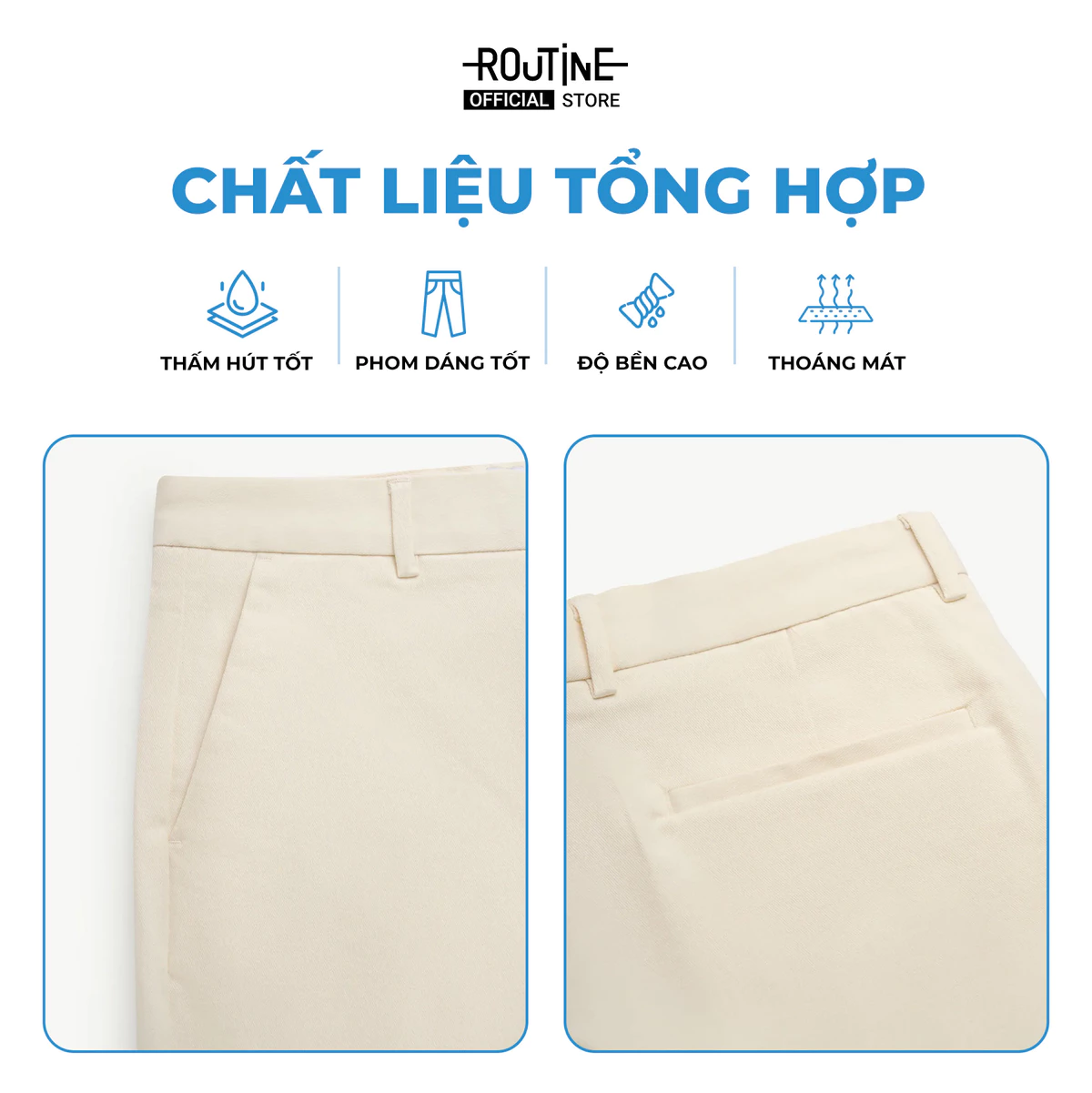 [ĐƠN 699K TẶNG VỚ] Quần Short Kaki Nam Form Straight - Routine 10S25PSH003
