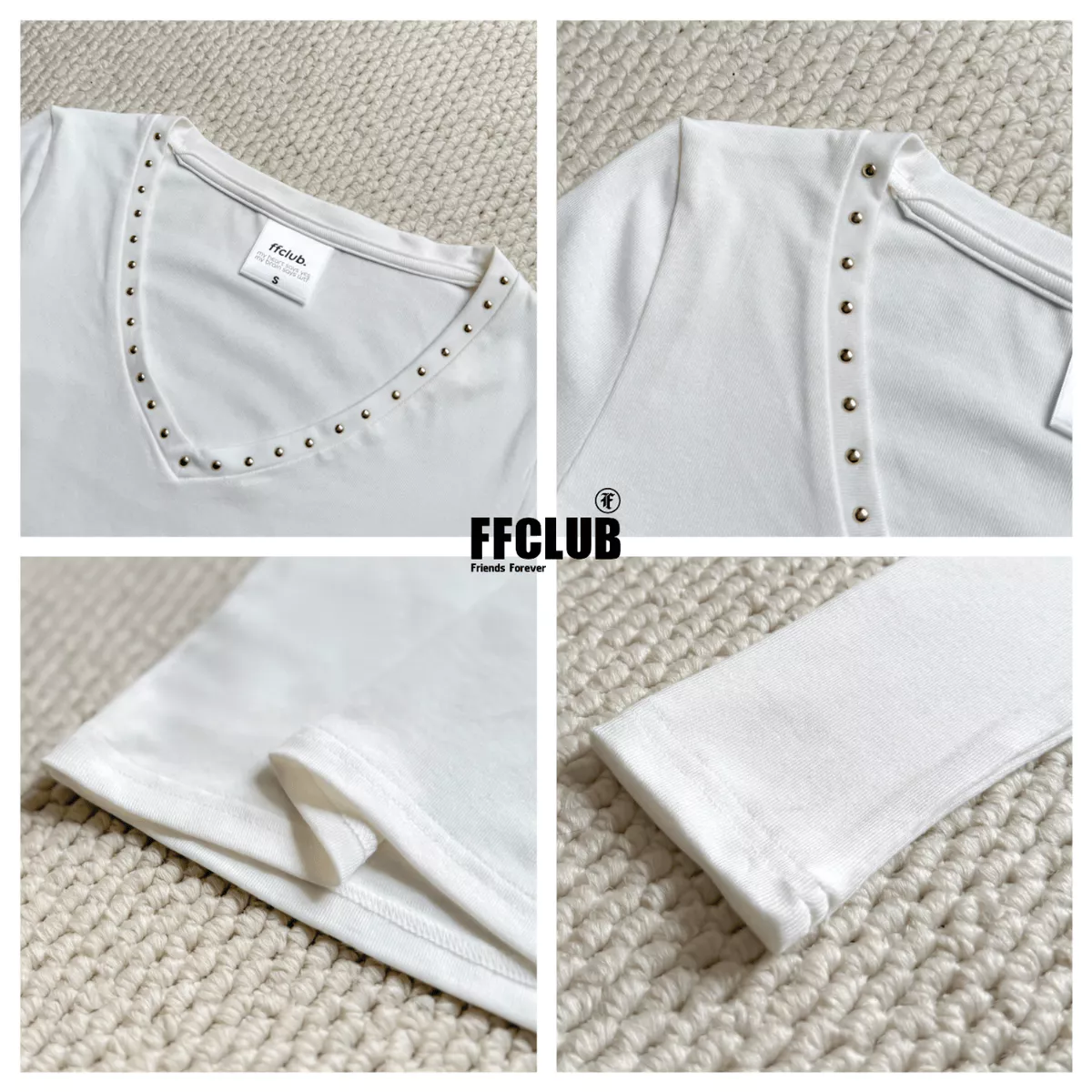 ÁO THUN CỔ TIM ĐINH TÁN AHRI COTTON RIB FFCLUB