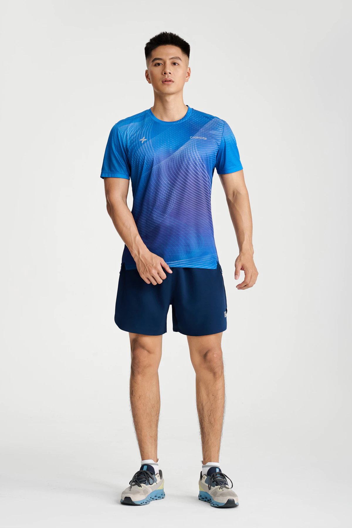 Áo Thun nam TShirt thể thao chạy bộ Airflow Luman Wave siêu nhẹ, thấm hút, thoáng khí Coolmate