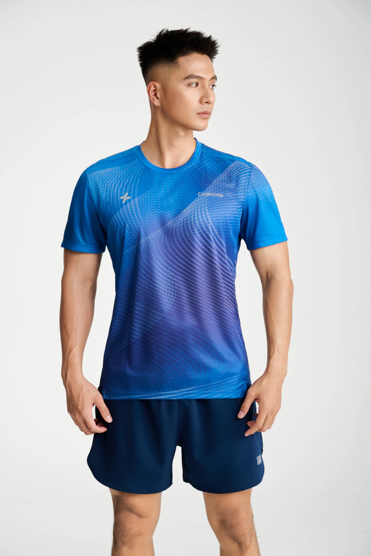 Áo Thun nam TShirt thể thao chạy bộ Airflow Luman Wave siêu nhẹ, thấm hút, thoáng khí Coolmate