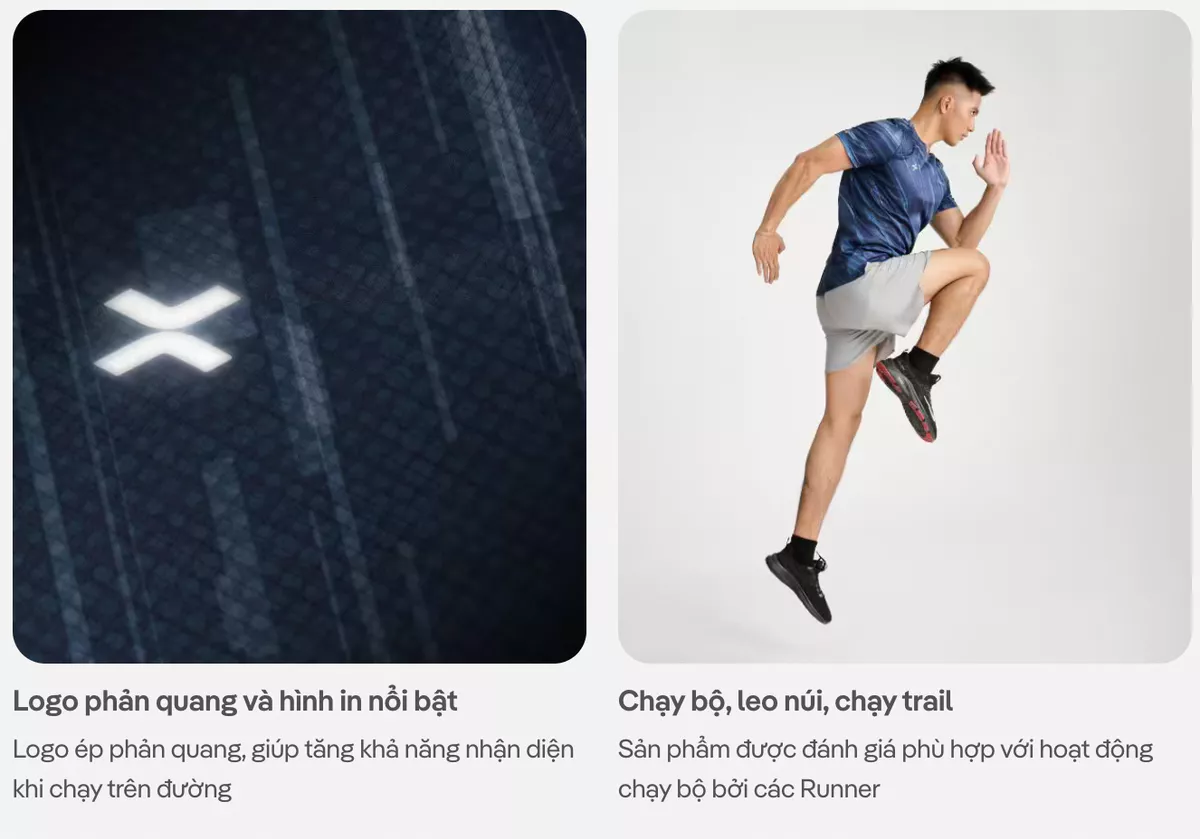 Áo thun nam chạy bộ Airflow Luman Line áo thể thao running siêu nhẹ, thoáng khí Coolmate