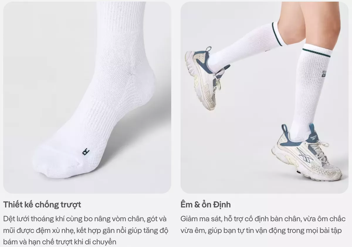 Tất Pickleball Cổ Dài Prime Knee-High Coolmate
