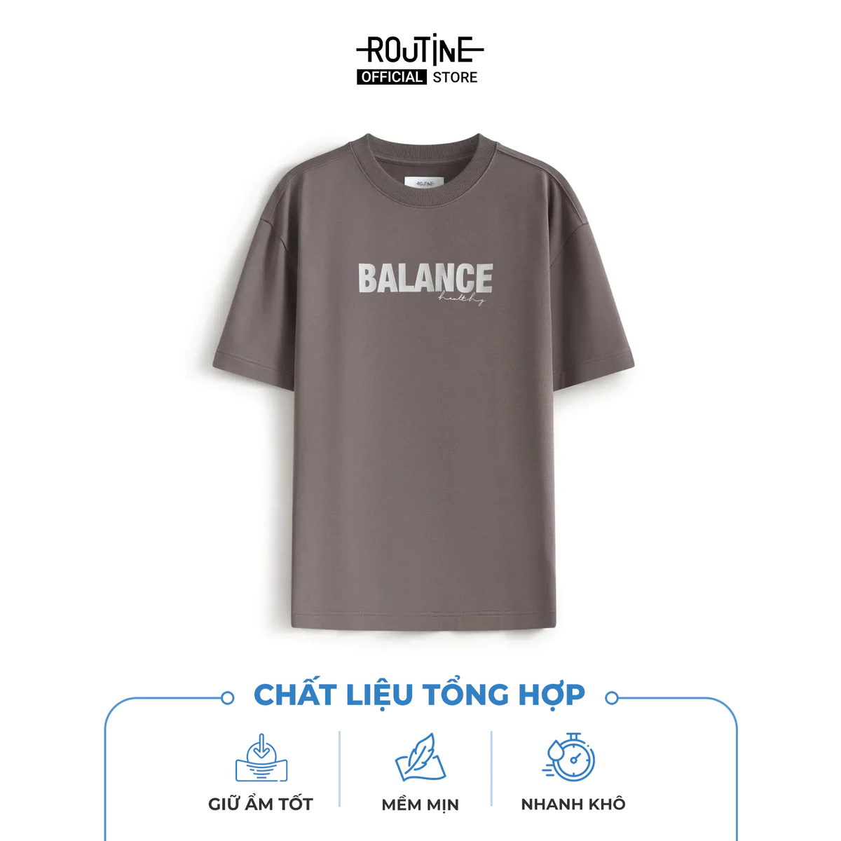 [ĐƠN 699K TẶNG VỚ] Áo Thun Tay Ngắn Nam In Ngực Form Loose - Routine 10F25TSS035