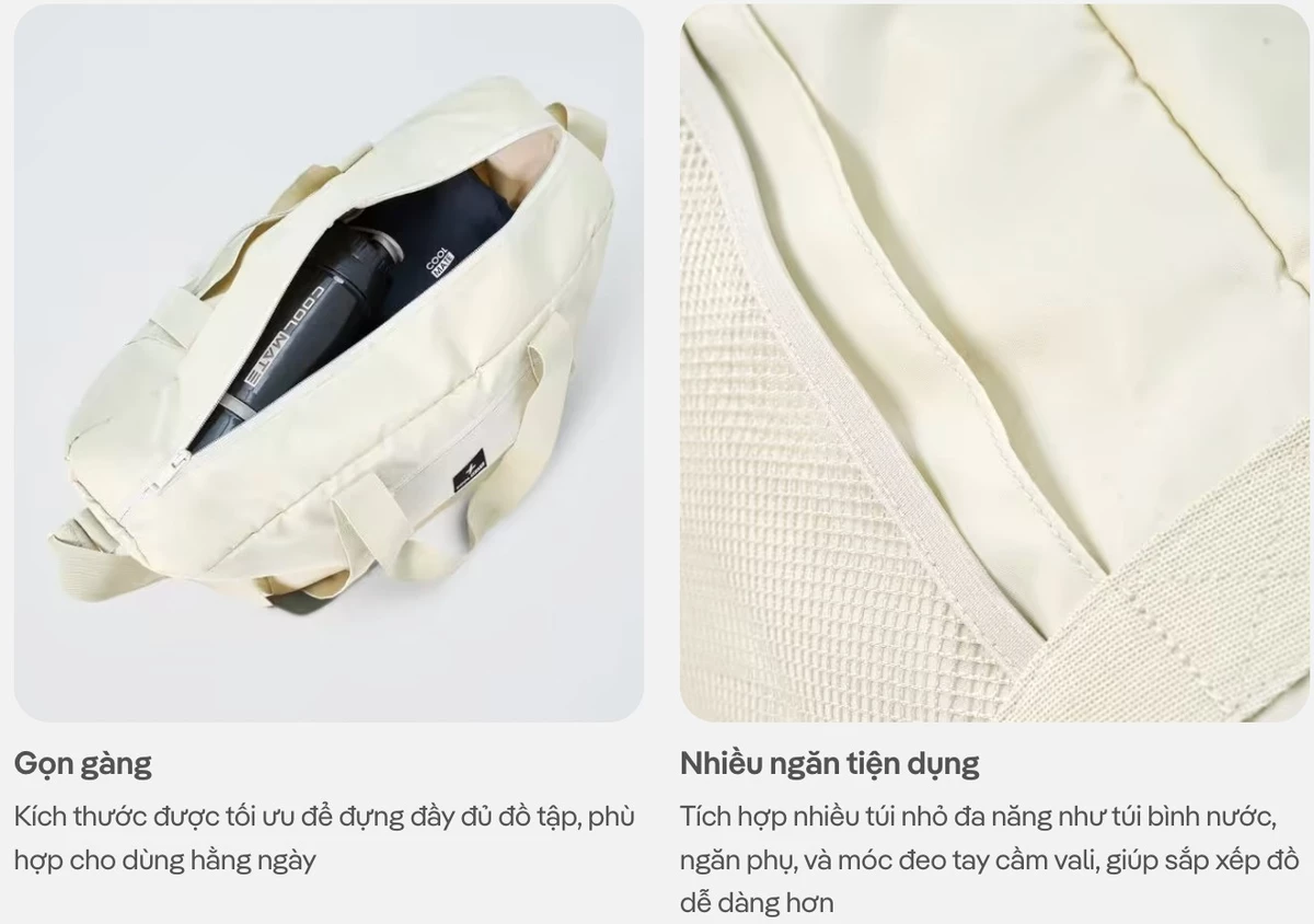 [MUA 2 GIẢM 5%]Túi thể thao unisex nhiều ngăn tập Gym, Pickleball, du lịch Sporty Bag Coolmate