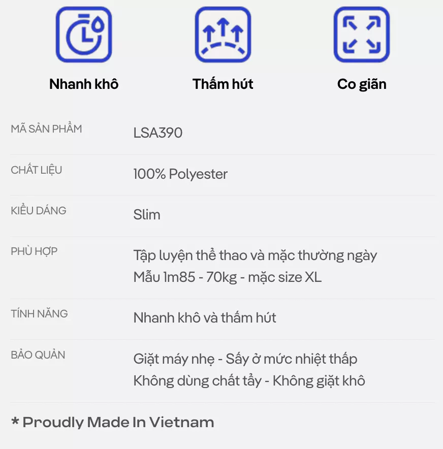 Áo thun thể thao nam dài tay Logo Active form Slim fit tập Gym Pickeball thấm hút Coolmate