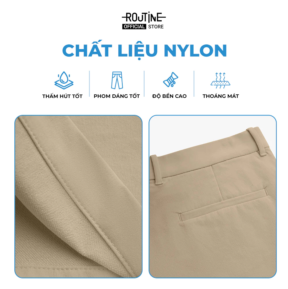 [ĐƠN 699K TẶNG VỚ] Quần Short Kaki Nam Trơn Form Straight - Routine 10S25PSH007
